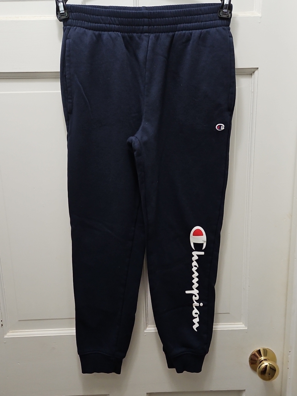 Champion Navy Blue Logo Jogger Sweatpants for Kids Medium 10/12